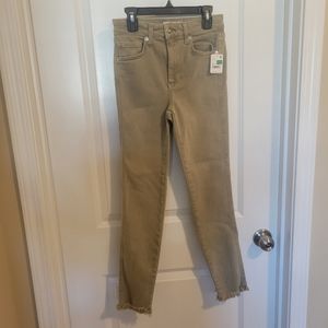 Free People High Rise Frayed Ankle Jeans Size 26